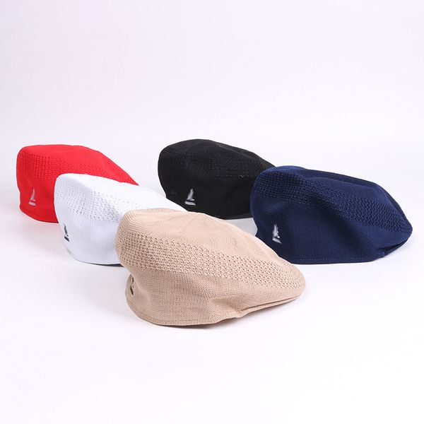 

womens hat designer beret autumn winter wool hats classic embroidered animal warm duck tongue hat korean version caps, Blue;gray