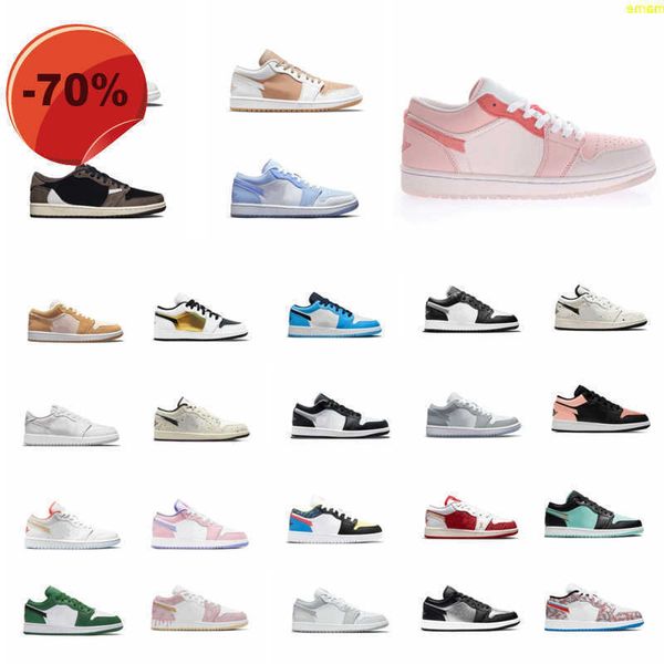 

dress shoes basketball shoes white wolf grey shadow crimson tint unc game royal 2021 jumpman 1 low men women mighty swooshers all-white 1s l, Black