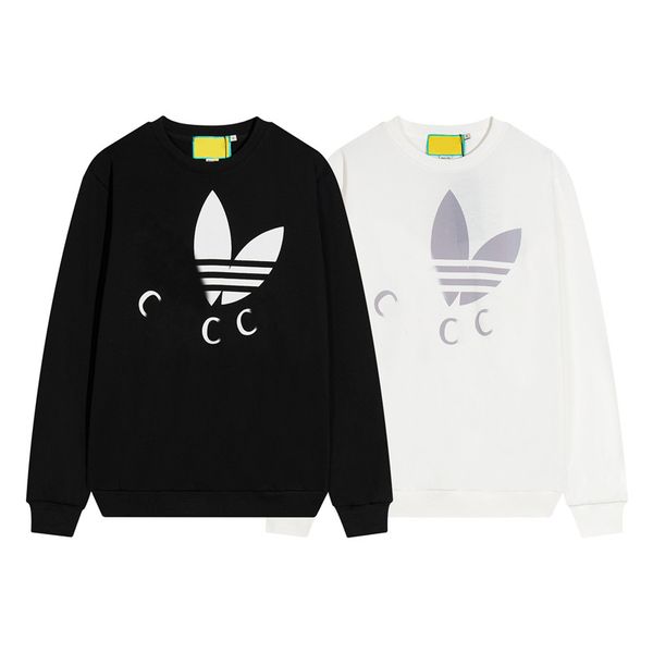 

mens sweatshirts womens hoodies men fashion sweatshirt clover cooperation letter print pullovers 2022 autumn winter hoodie street outerwear, Black