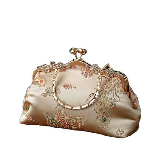 

clutch bags evening women embroidery flowers wedding metal handel handbags party drop shipping 221021