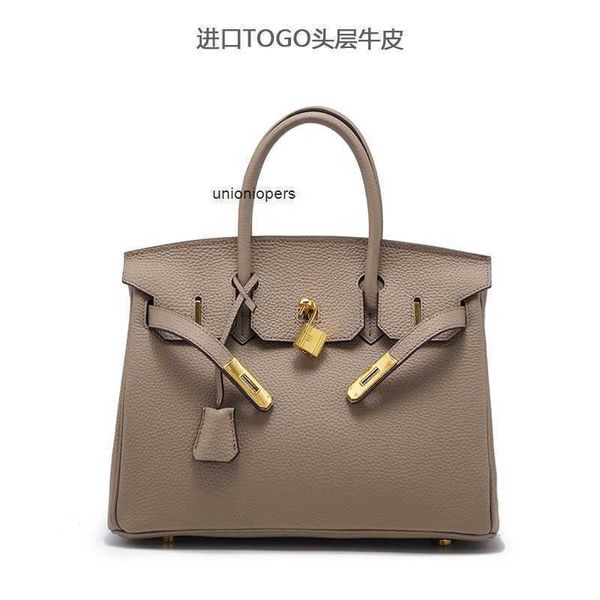 

designers handbags birkin designer bags high set genuine leather handbag women's togo lychee grain layer cowhide classic versatile larg