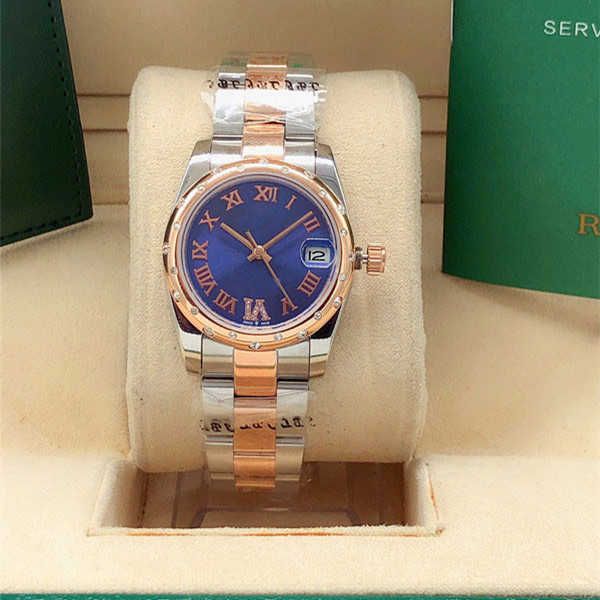 

wristwatches new automatic mechanical watch size 31mm sapphire mirror waterproof mechanical watch womens mechanical watch of postagefsfi, Slivery;brown