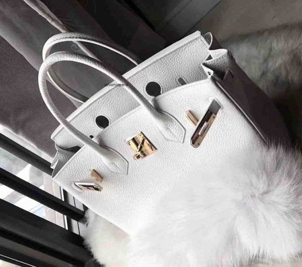 

designers handbags herme birkin designer bags cowhide lychee grain on the first layer leather fashionable white women's fashion handbag