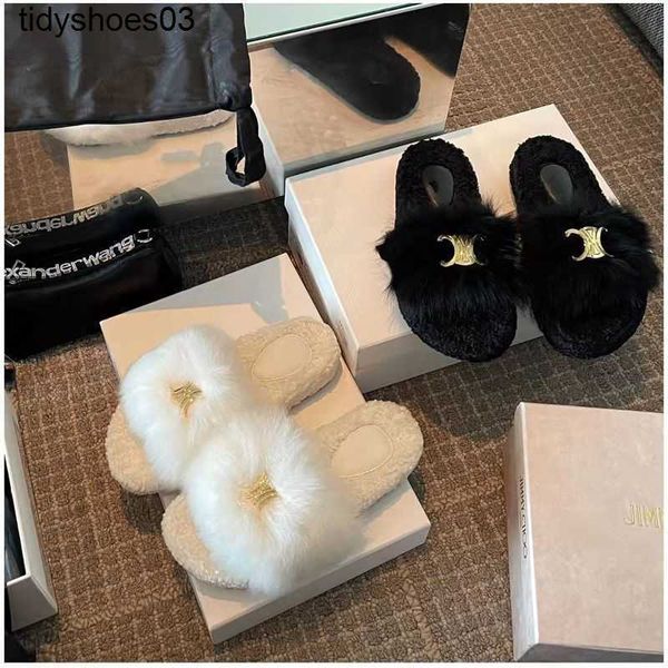 

new style of real sheep cake wool slippers for autumn and winter women's thick mcqueens are high comfortable, Black