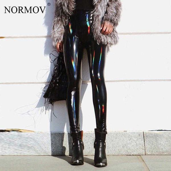 

women's leggings normov women pu leather leggings black seamless gothic slim long pants women high waist skinny leggings t221020