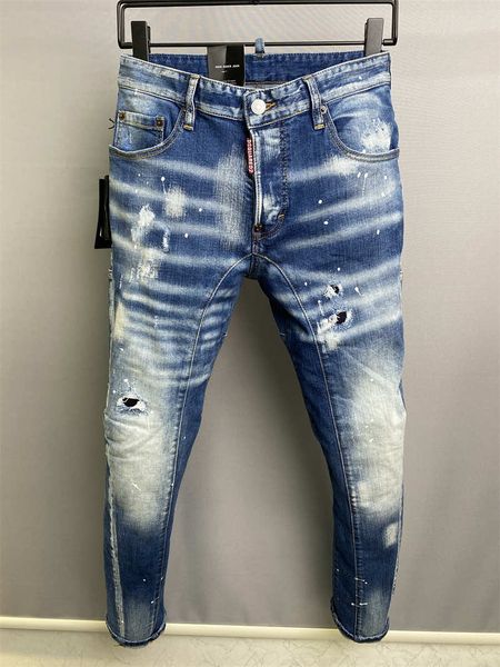 

2022 new arrivals d2 mens luxury designer denim jeans holes trousers dsquare jeans coolguy biker pants mens clothing 2#a511 dsquared2, Blue