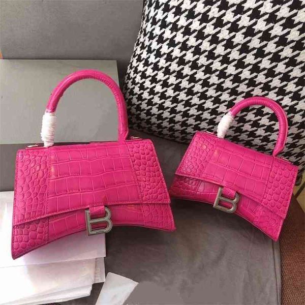 

designer balencigas bags handbags hourglass letter buckle crocodiless leather hand women's single shoulder cross