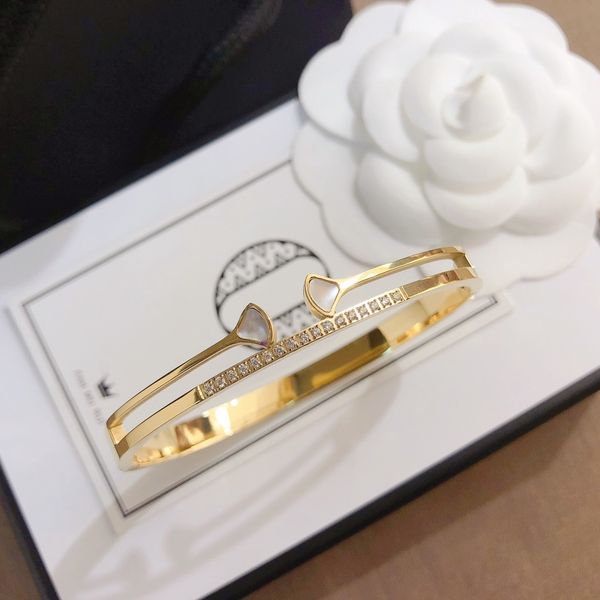 

luxury brand diamond setting bangle couple style luxury charm bracelet thanksgiving christmas gift design for women elaborate packaging roma, Black