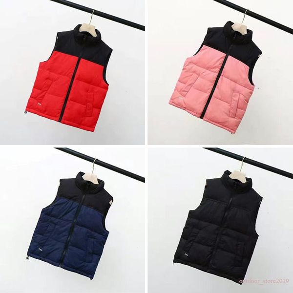 

luxury north parkas vest down coat cotton waistcoat designs no sleeveless jacket puffer autumn winter casual coats couples vests keep warm, Red