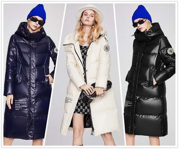 

womens down jacket winter mid-length section thickening explosion-proof warm coat women designer outdoor waterproof thermal coats, Black