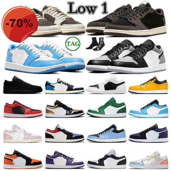

jumpman 1 low basketball shoes for mens womens 1s lows travis scotts shadow toe unc panda paint drip mocha trainers sports sneakers
