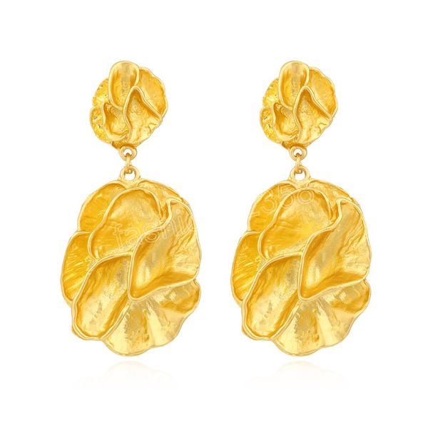 

exaggerated gold color big size dangle earrings vintage punk metal geometric earrings statement jewelry for women party gifts, Silver