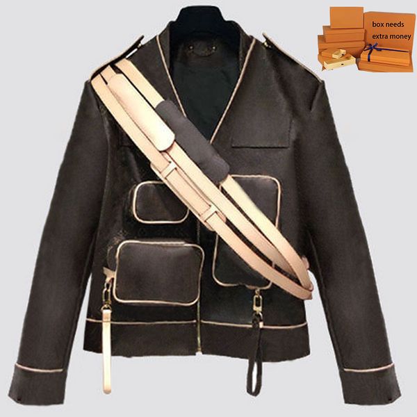 

mens leather jackets fashion winter thick coat casual windproof jacket stylish womens warm outerwear classic print jacket women clothing 22f, Black