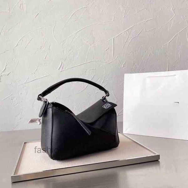 

shoulder handbag 2022 bag women loewss designer bags puzzles summer color leather two-layer cow geometric portable one cross 10 7pnkphz