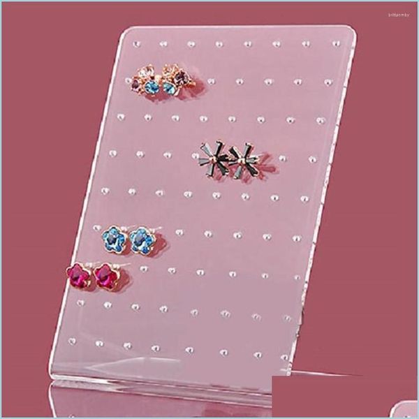 

jewelry pouches bags jewelry pouches 72 holes transparent showcase rack plastic earring board holder ear studs display stand for wo dhth9, Pink;blue