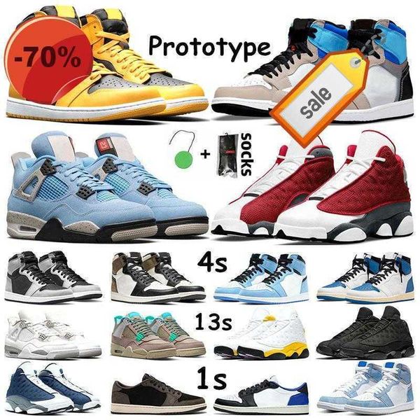 

2022 1s university blue men basketball shoes hyper royal 13s dark mocha shadow 2 .0 prototype black cat red flint pollen court purple