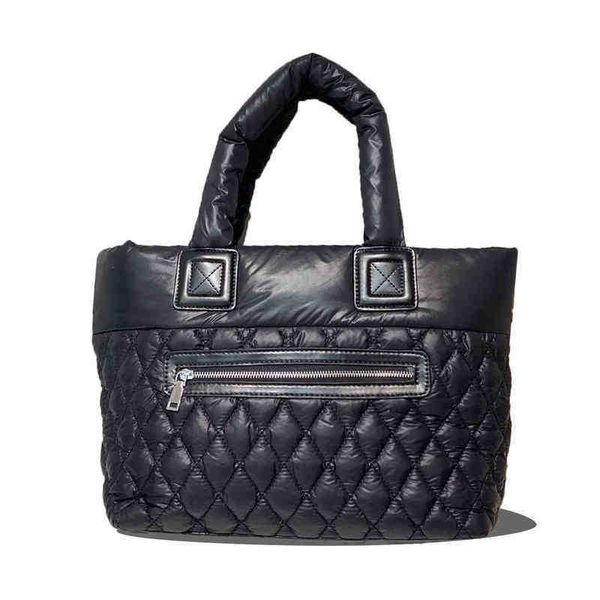 

women quilted tote satchels handbags branded soft nylon square handel lapbags for work 220517
