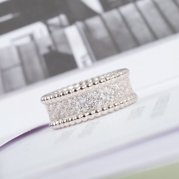 

luxury quality wide charm band ring with all diamonds style have stamp, Silver