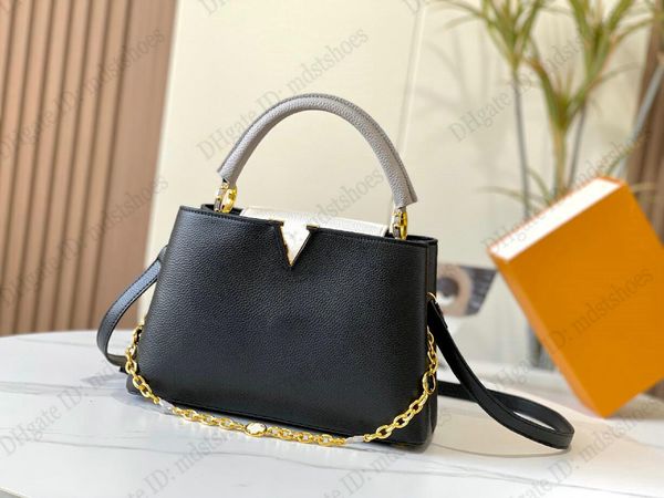 

m20708 capucines mm handbag womens designers shoulder bag with colorful enamel monograms flowers chain luxury cross body