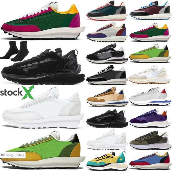 

running shoes trainers sports sneakers pure platinum sail white nylon noir lows vaporwaffle mens waffle pegasus fragment undercov air nks, Black