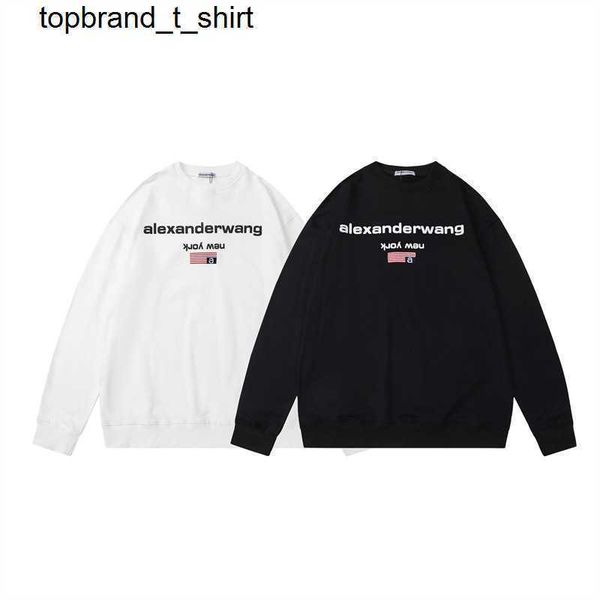 

men's hoodies designer sweatshirts alexanders long sleeve round neck wangs sweater fashion brand streetwear hoodie, Black