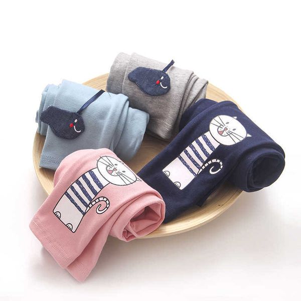 

leggings tights 2022 autumn spring new 90-140cm 2 3 4 5 6 7 8 9 10 years children cotton basic cartoon animal long leggings for baby kids gi, Blue