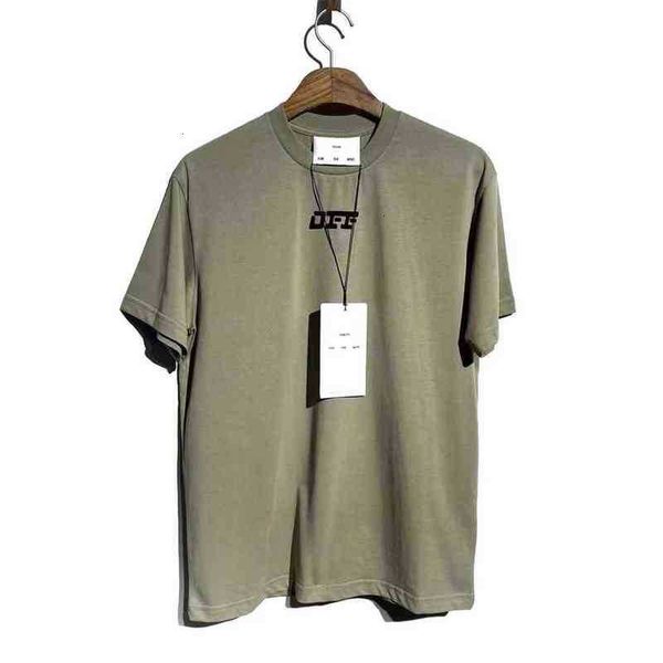 

off style italy olive green flocking font design men's and women's loose short sleeve t-shirt, White;black