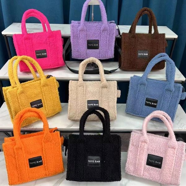 

womans tote bags trend designer bags handbags lamb wool shoulder bag crossbody winter totes