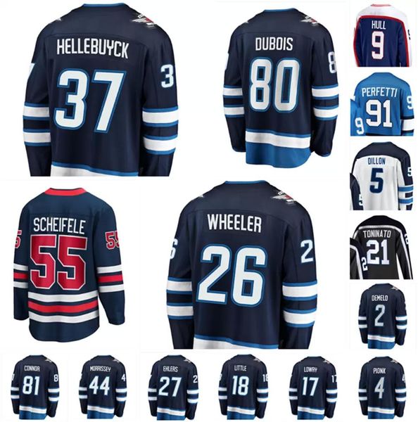 

2022 blake wheeler hockey jersey mark scheifele connor hellebuyck pierre-luc dubois adam lowry neal pionk brenden dillon custom stitched men, Black;red