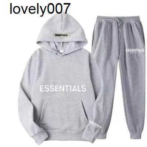 

designer essential autumn bodysuit long sleeve men's women's set sportswear tracksuits double thread, Gray