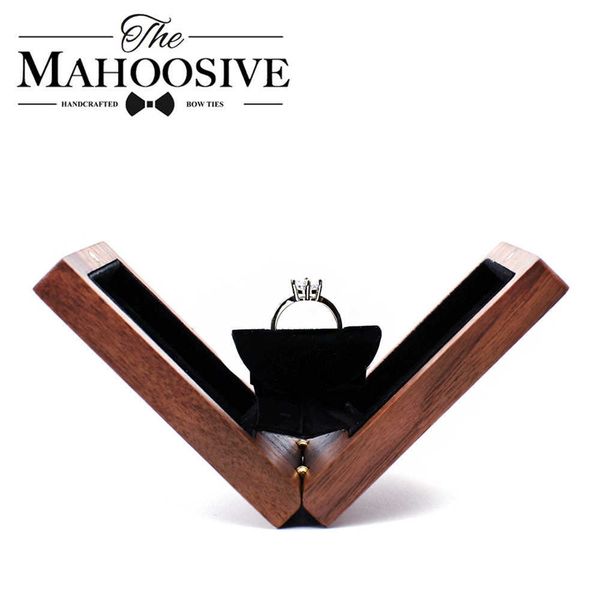

jewelry boxes rustic wedding ring bearer personalized proposal engagement courtship customized gifts wooden holder box l221021, Black;white