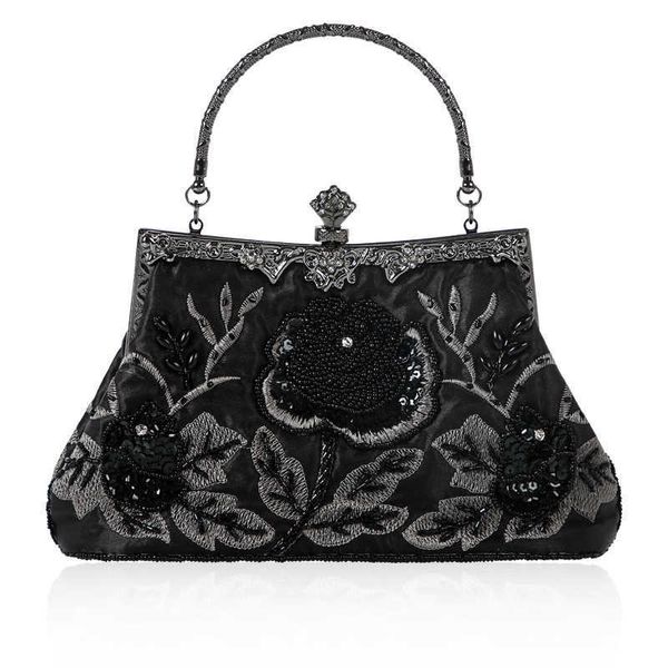 

clutch bags evening retro style beaded embroidery bridal wedding party purse handbag women luxury 221021