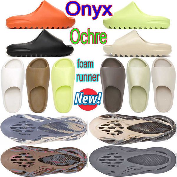 

sandals designer slide slippers men women cream clay slides shoes ochre vermillion mxt moon gray mx mineral blue bone white pure resin, Black