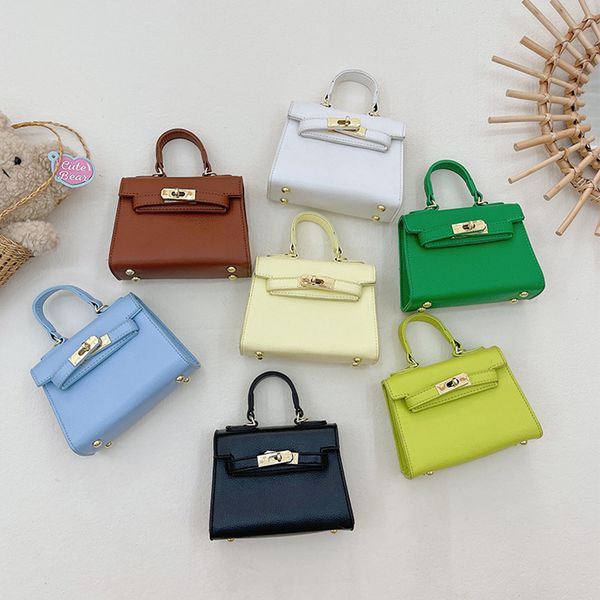 

fashion handbags children shoulder bags soft pu leather baby girls princess handbag kids mini cute messenger bags gift scarves, Black