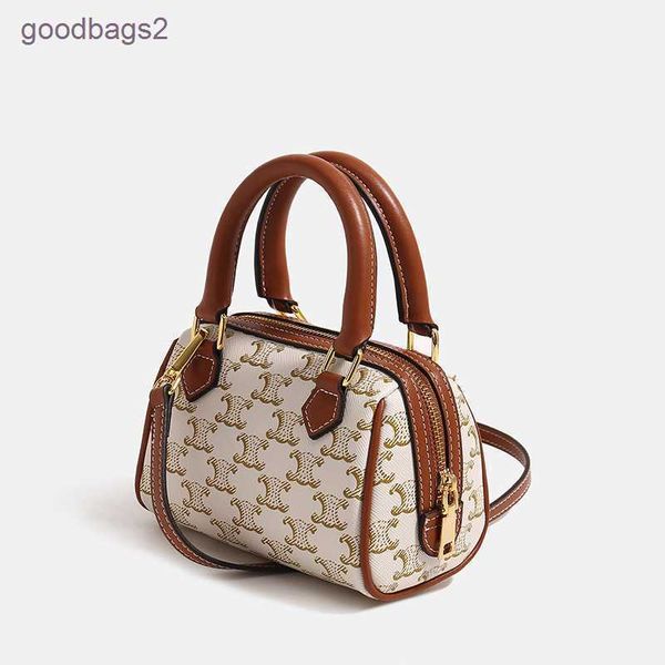 

bags celins arc de triomphe mini boston bag old flower one shoulder messenger handbag classic fashion printed pillow bag jnoy