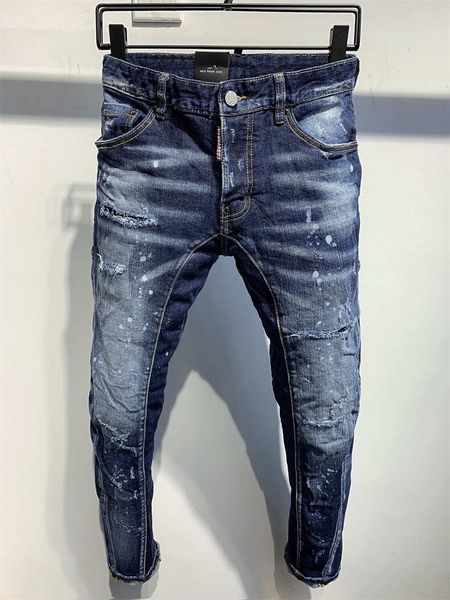 

2022 new arrivals d2 mens luxury designer denim jeans holes trousers dsquare jeans coolguy biker dsq2 pants dsquared2 mens clothing 2#a388, Blue