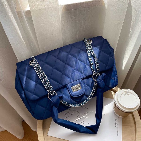 

evening bag designer bags 2022 classic net red women's bag denim rhombic chain underarm small fragrance wind large capacity single shou