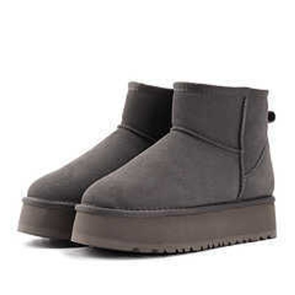 

boots 2022 thick plush snow boots women faux suede non-slip winter boots woman keep warm cotton padded shoes platform ankle booties t221020, Black