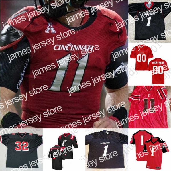 

american college football wear ncaa cincinnati bearcats football jersey college travis kelce desmond ridder michael warren ii alec pierce pi, Black