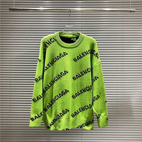 

cardigan women ladies sweater fashion new paris balemcigas brand knitted autumn winter round neck letter jacquard for men casual bt9h, White;black