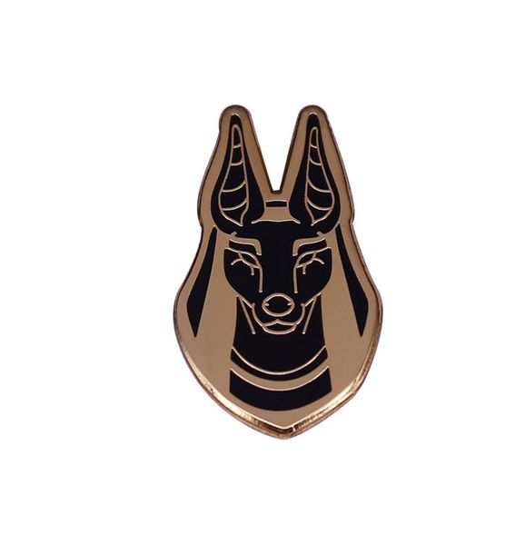 

other fashion accessories anubis anpu jackal ancient egyptian god of the dead canis mythologica enamel pin brooch, Silver