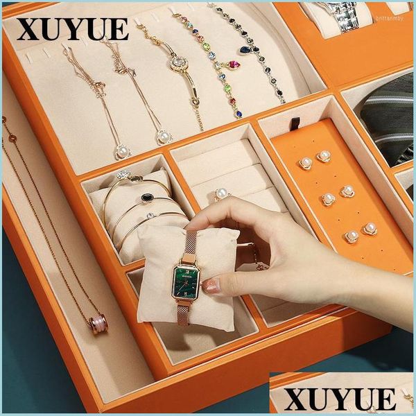 

jewelry pouches bags jewelry pouches bags cloakroom earrings ring necklace storage box wardrobe der watch tray customization brit22 dhxxv, Pink;blue