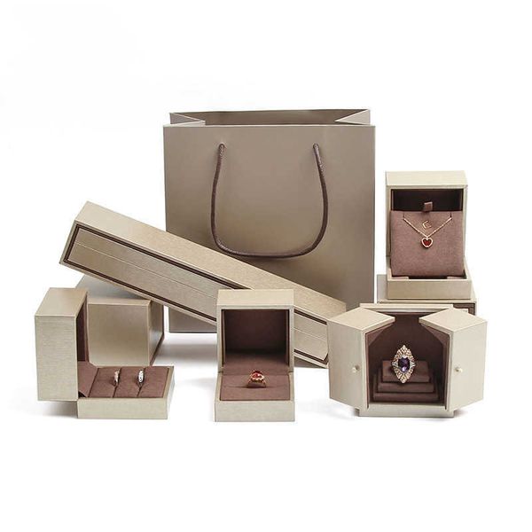 

jewelry boxes high-grade imported special paper creative in ring necklace pendant fashion packaging gift l221021, Black;white