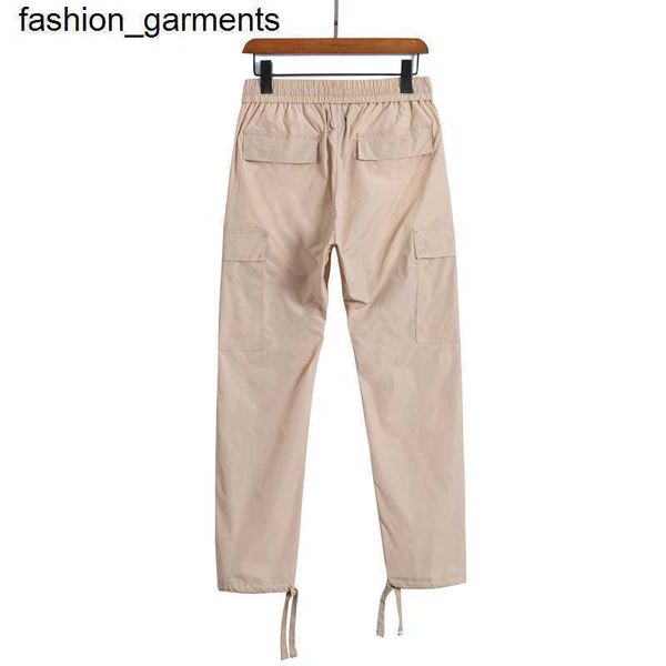 

designer autumn new essential tooling drawstring pants men women, Black