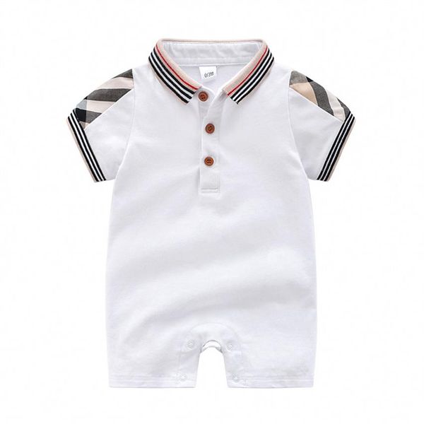 

retail summer baby t-shirts cotton kids short sleeve t shirt children turn-down collar plaid t-shirt kids clothing 43324o, Blue