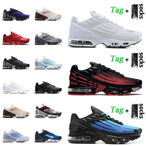 

tuned iii women mens running shoes tn plus 3 runners sneakers triple white grey og black laser blue radiant red obsidian light bone green aq