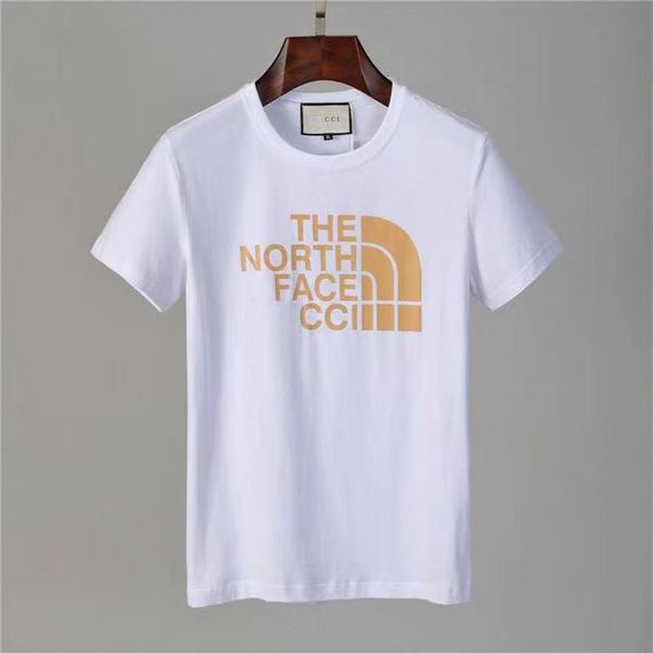 

short-sleeved round neck t-shirt summer logo printing colorful men's loose casual tide wild design sense of five-point sl250m, White;black