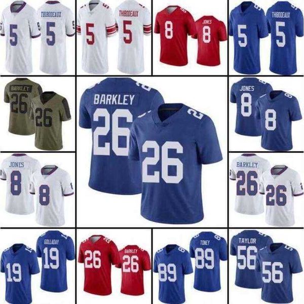 

5 kayvon thibodeaux jersey tee 26 saquon barkley 19 kenny golladay 10 eli manning 8 daniel jones 73 evan neal lawrence taylor football jerse, Black