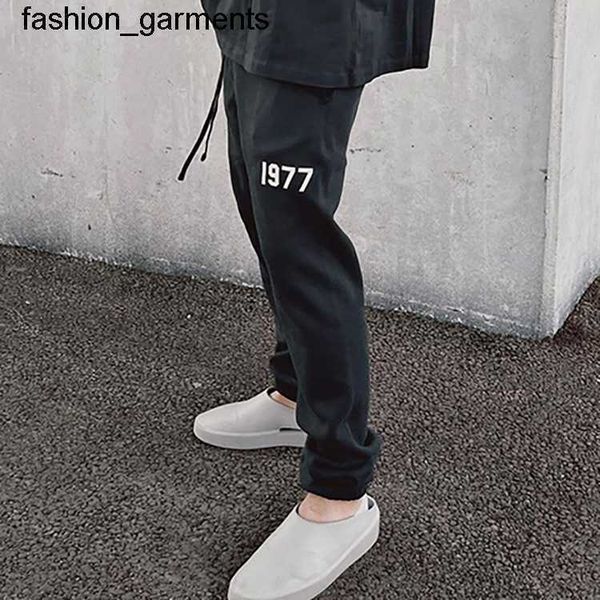 

designer essential multi thread flocking pants loose sports leisure leggings, Black