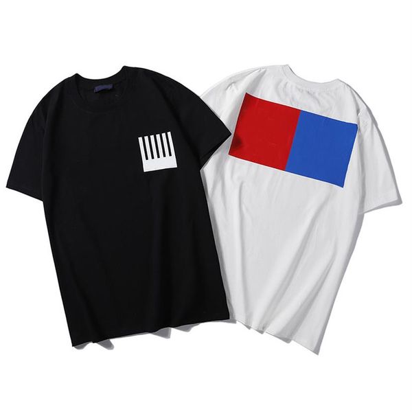 

19ss mens stylist t shirt comfortable cotton women short sleeve mens trend round neck tees black white size s-2xl276h, White;black